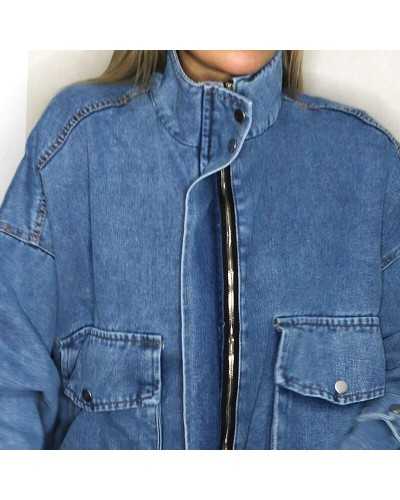 Veste oversize en jean - Avec grande poche sur le dos